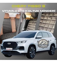 Chery Tiggo 8 & Pro Antrasit Renk Tay Tüyü Cepli & Terletmez Sırtlı Oto Koltuk Minder Seti - Koltuk Koruma Kılıfı (ÖN & ARKA TAM SET)