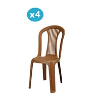 Omnipazar MT-GF187 Agosto Plastik Bahçe Balkon Sandalye 4'lü Set