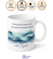 Su Grubu Burçlarına Özel Okyanus Dalgalı Sakinleştirici Kupa Bardak Hediye