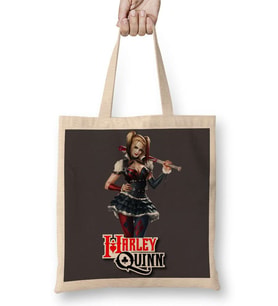 Harley Quinn 02 Bez Çanta Uzun Saplı