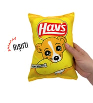 Hav's Peluş Cips Hışırtı Sesli Köpek Oyuncağı Cips Şeklinde Ses Çıkaran Köpek Oyun Arkadaşı