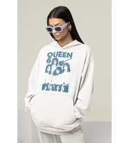 Queen Müzik Grubu Baskılı Unisex Oversize Hoodie