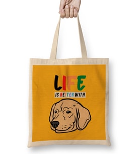 Funny Dog Lover Gift For Women Men Bez Çanta Uzun Saplı