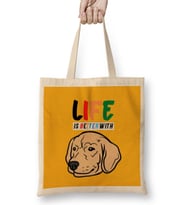 Funny Dog Lover Gift For Women Men Bez Çanta Uzun Saplı