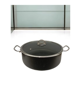 Tuna House Granit Derin Tencere  30 Cm  Siyah