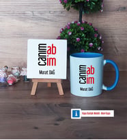 Abiye Hediye Dekoratif Taş, Kupa Bardak Kırmızı Hediye (Model 3)