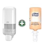 Tork S4 Beyaz Sabun ve Dezenfektan Dispenseri 564500 + 1 L Luxury Sabun 424661 Hediyeli