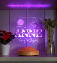 Anneler Günü Hediyesi Led Lamba, Anneye İsimli Hediye, Kayınvalideye Kişiye Özel Hediye