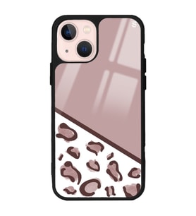 iPhone 13 Kahve Leopar Tasarımlı Glossy Telefon Kılıfı