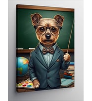 Kanvas Tablo Öğretmen Köpek