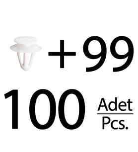 Opel için Döşeme Klipsi- 100 Adet