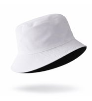 Perlotus Çift Taraflı Bucket Kova Balıkçı Şapka Unisex %100 Pamuklu Siyah İç Ast