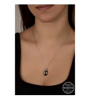 Swarovski Crystal Taşlı Özel Kesim Gümüş Kadın Kolye