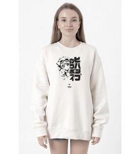 Cowboy Bebop Vintage Ein and Ed Beyaz Kadın 2ip Sweatshirt