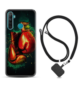 Realme 5i 5 Pro 6i 7 Pro 8 Kılıf Boyun Askılı Silikon Boks Eldiveni 1763