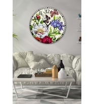 Retro Tasarımlı Duvar Saati 35x35 Cm (Baskılı)