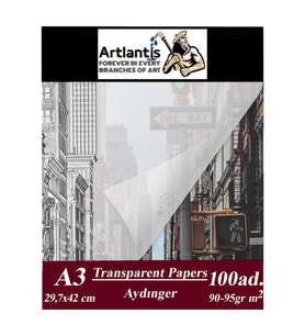 Aydınger Kağıdı A3 90 gr 100'lü Eskiz Kağıdı 1 Paket Artlantis Aydınger Kağıt 29,7x42 cm 1 Paket (Krem)