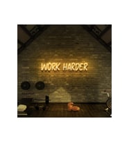 WORK HARDER Yazılı Neon Tabela