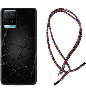 Vivo Y11S Y21S Y20 Y20S Y70 Kılıf Boyun Asklı Rasta Silikon Dikenli Tel 1779