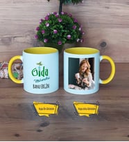 Gıda Mühendisi Kupa Bardak Sarı Fotoğraflı Mühendisler Günü Hediyesi