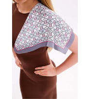 Gri Zarafet Model Fular Estascarf 48 x 48 Cm