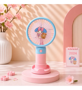 Büyük Boy Mini El Fanı USB Şarjlı Taşınabilir Güçlü Sessiz Masaüstü Fan Yazlık Serinletici