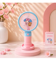 Büyük Boy Mini El Fanı USB Şarjlı Taşınabilir Güçlü Sessiz Masaüstü Fan Yazlık Serinletici