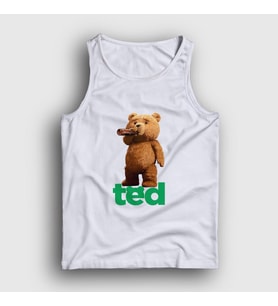 Presmono Unisex Beyaz Drink Ayı Teddy Bear Atlet 305968tt