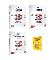 TYT Türkçe Tarih ve Coğrafya Video Destekli Defter 3lü Set