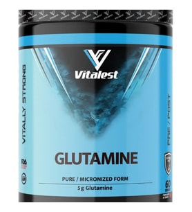 Vitalest Glutamine Pure Micronized Form 5 g 60 Servis Sporcu Takviyesi