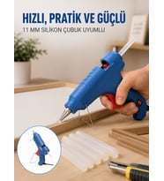 40W Sıcak Silikon Tabancası 5 Silikon Hediyeli Dayanıklı Tasarım Yeni Nesil