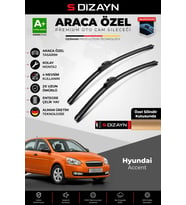 S-Dizayn Hyundai Accent Ön Cam Silecek Seti 2005-2010 Premium Araca Özel 55-40 Cm A+ Kalite