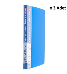 Bigpoint Sıkıştırmalı Dosya A4 Mat Mavi x 3 Adet