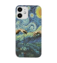 Iphone 12 Uyumlu Sanatsal Vintage Desenli Şeffaf Telefon Kılıfı