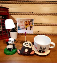 Masum Panda 3D Figürlü Kupa & Masa Lambası Seti