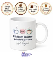 Sosyal Medya Yöneticisine Hediye Bol Etkileşimli Esprili Kupa Bardak