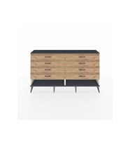 Arges Konsol 8 Çekmeceli  176x30x99 Aytaşı-Antrasit/Çam