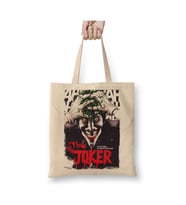 The Joker Beyaz Bez Çanta Uzun Saplı Alışveriş Çantası Plaj Çantası