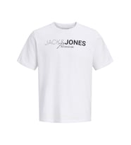 JACK JONES Premium Yazı Baskılı Erkek Tişört 12298018 (Beyaz)