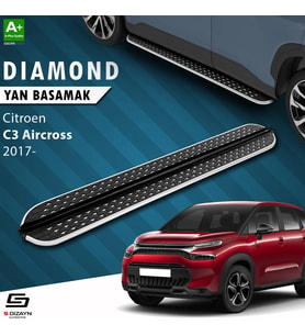 S-Dizayn Citroen C3 Aircross Diamond Krom Yan Basamak 183 Cm 2017 Üzeri
