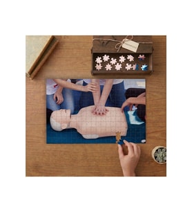 İlkyardım Eğitimi Tasarımı 240 parça Ahşap Puzzle Ahşap Kutuda MP08665