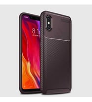 Xiaomi Mi 8 Pro Kılıf Esnek Soft Karbon Tasarım Legion Serisi (Kahverengi)
