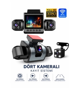 Sy 9720 4 Kameralı Full HD 1080P WiFi Araç İçi Kamera Seti