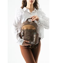 Ventis Amazing Vintage Kadın Sırt El Çantası Çok Bölmeli Desenli Tasarım Kapitone Kahverengi Model: 571-21F