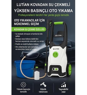 Lutian LT518 1600W 130 Bar Yüksek Basınçlı Araba Yıkama Makinesi
