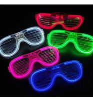 Glow Model Led Işıklı Parti Gözlüğü 3 Modlu 5 Renk 5 Adet