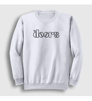 Presmono Unisex Beyaz Logo The Doors Sweatshirt 116371tt (Beyaz)