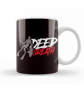 Deep Breath Spearfishing Fishing Freediving Fish Spearfisher Kupa Bardak Porselen