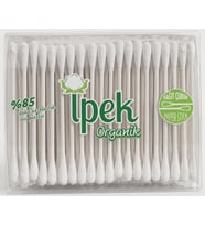 Organik Kulak Temizleme Pamuğu 200 Adet -%100 Organik Saf Pamuk - ECOCERT Sertifikalı - Kağıt Çubuklu ve Plastik İçermeyen Kutu