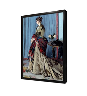 Portrait of Madame Gaudibert C Monet Çerçeveli Mdf Tablo
